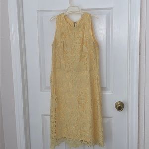 Yellow lace dress